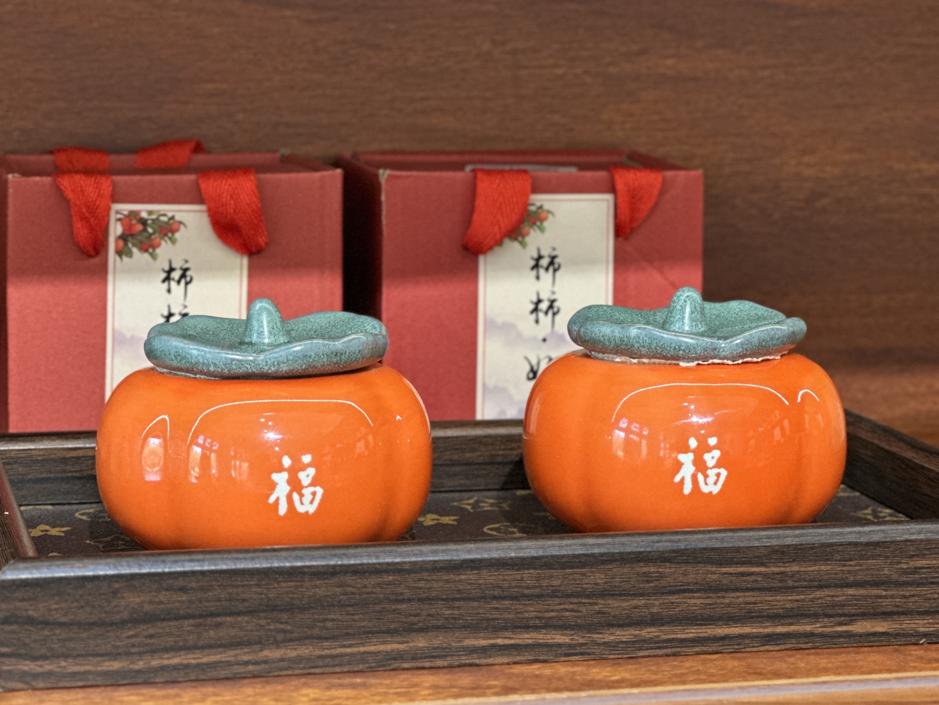 “柿柿如意”茶叶罐