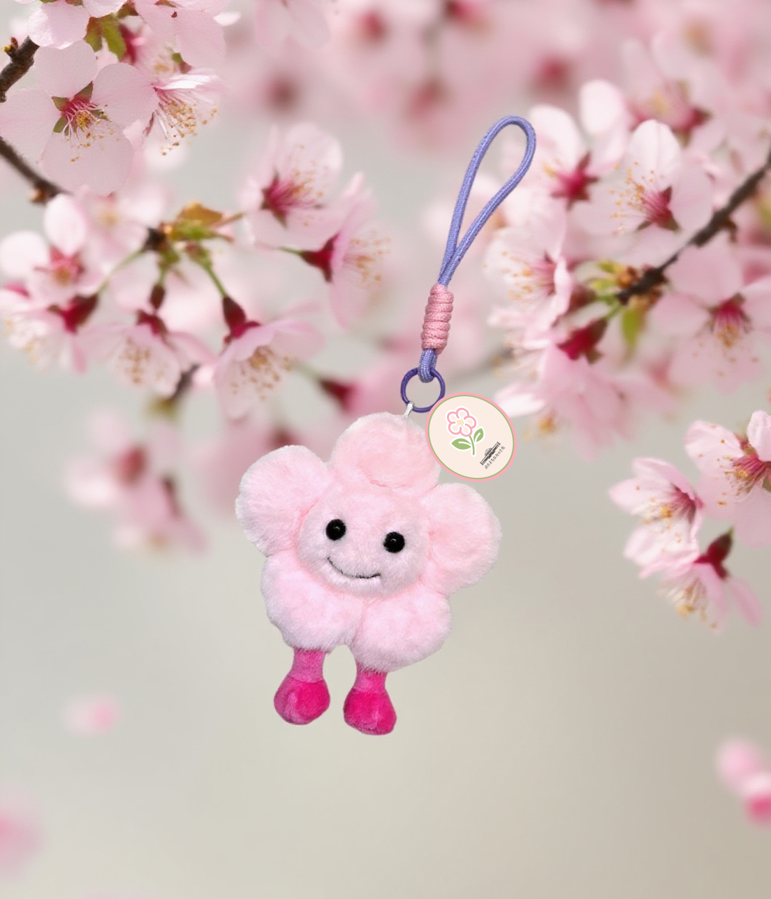 海棠花玩偶挂件